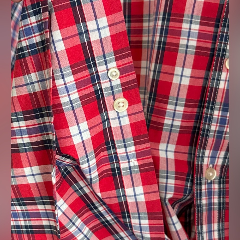 ✨NWT✨Chaps Ralph Lauren Men's 2XL Short Sleeve Shirt Button Down Plaid - Picture 4 of 10